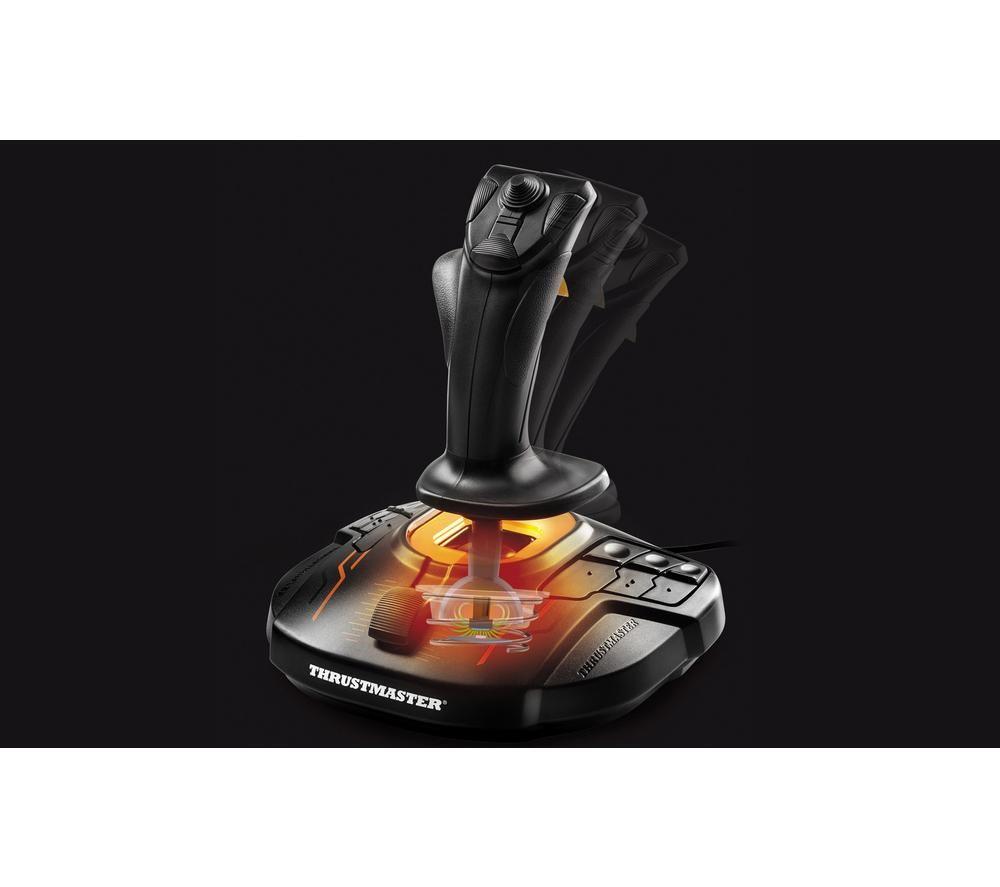 THRUSTMASTER T-16000M FCS Space Sim Duo Joystick - Black & Orange image number 3 of 4