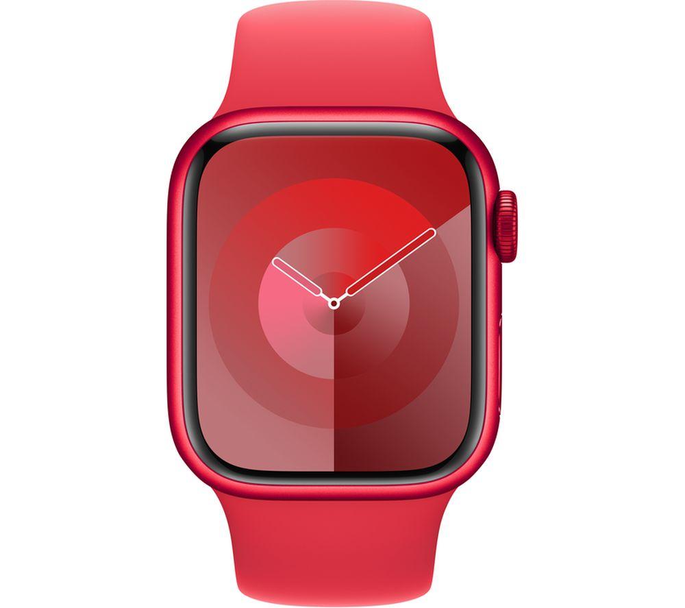 APPLE Watch Series 9 Cellular - 41 mm (PRODUCT)RED Aluminium Case with  (PRODUCT)RED Sport Band, M/L