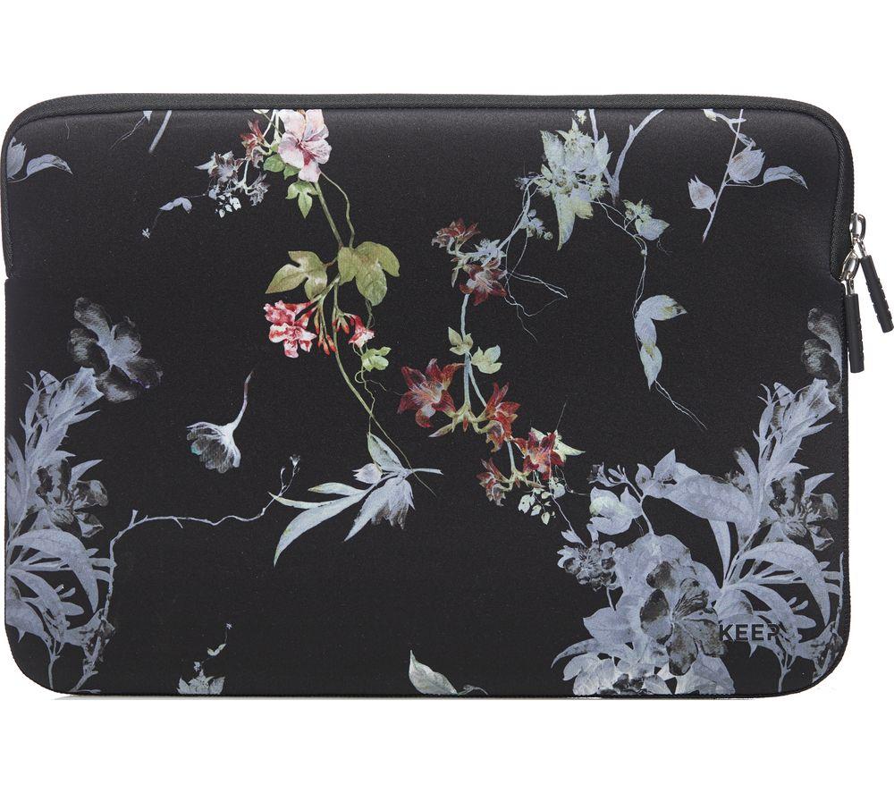 KEEP KE-PC14-BFL 14 Laptop Sleeve - Black & Patterned, Black,Patterned