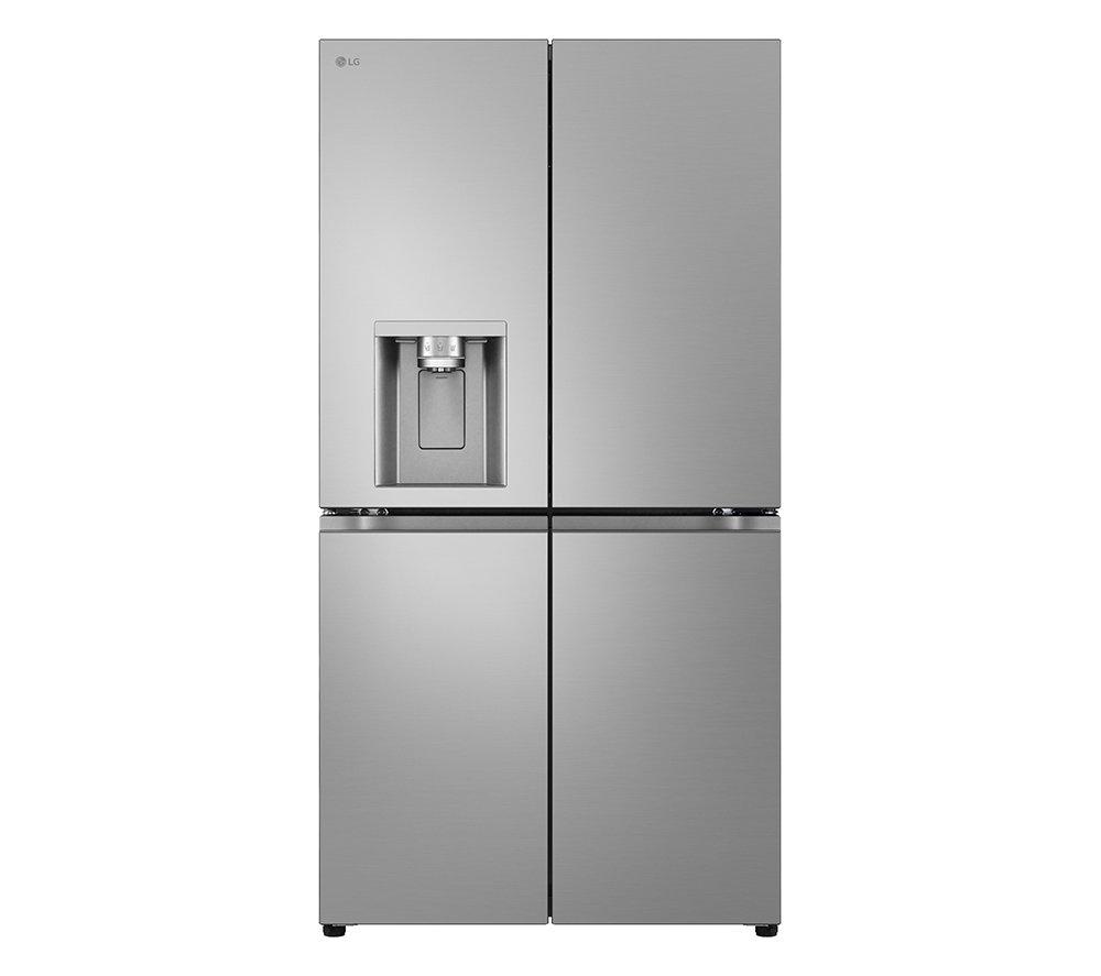 LG NatureFRESH GML960PYFE Slim American-Style Fridge Freezer - Prime Silver, Silver/Grey