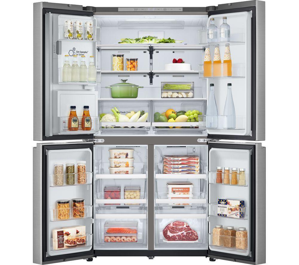 LG NatureFRESH GML960PYFE Slim American-Style Fridge Freezer - Prime Silver image number 2 of 12