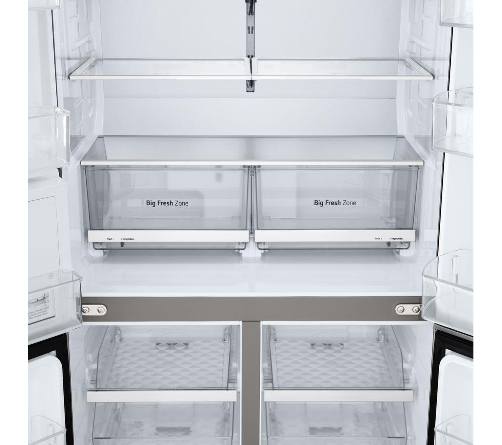 LG NatureFRESH GML960PYFE Slim American-Style Fridge Freezer - Prime Silver image number 10 of 12