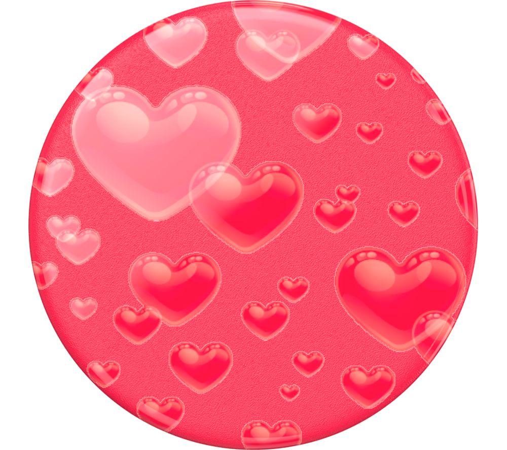 POPSOCKETS PopGrip Swappable Phone Grip - Bubbly Love, Patterned,Pink