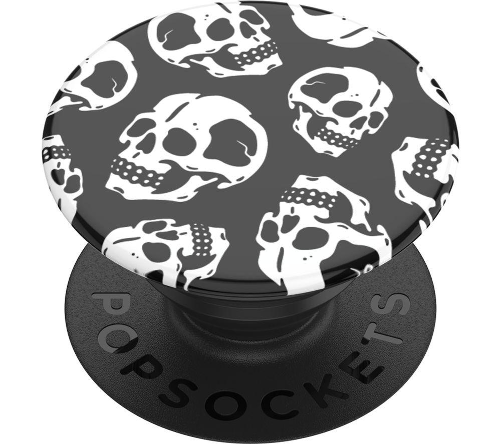 POPSOCKETS PopGrip Swappable Phone Grip - Skelly, Black,Patterned