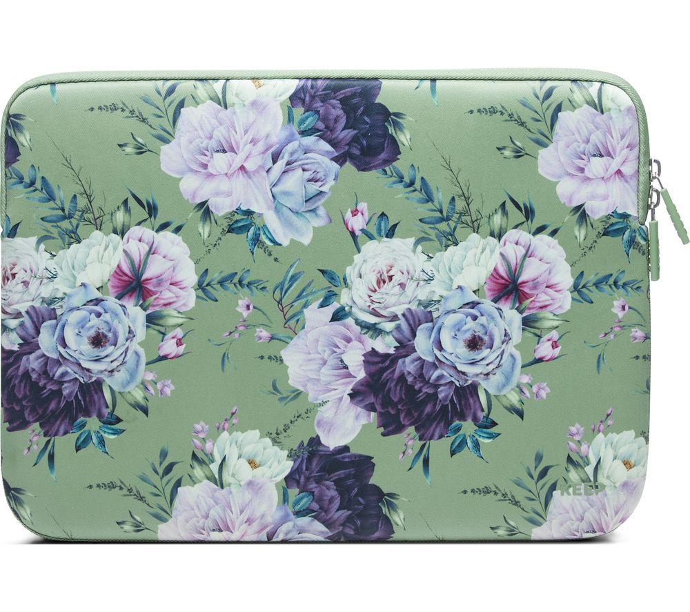 KEEP KE-PC13-JSF 13 Laptop Sleeve - Jade Flower, Green,Patterned