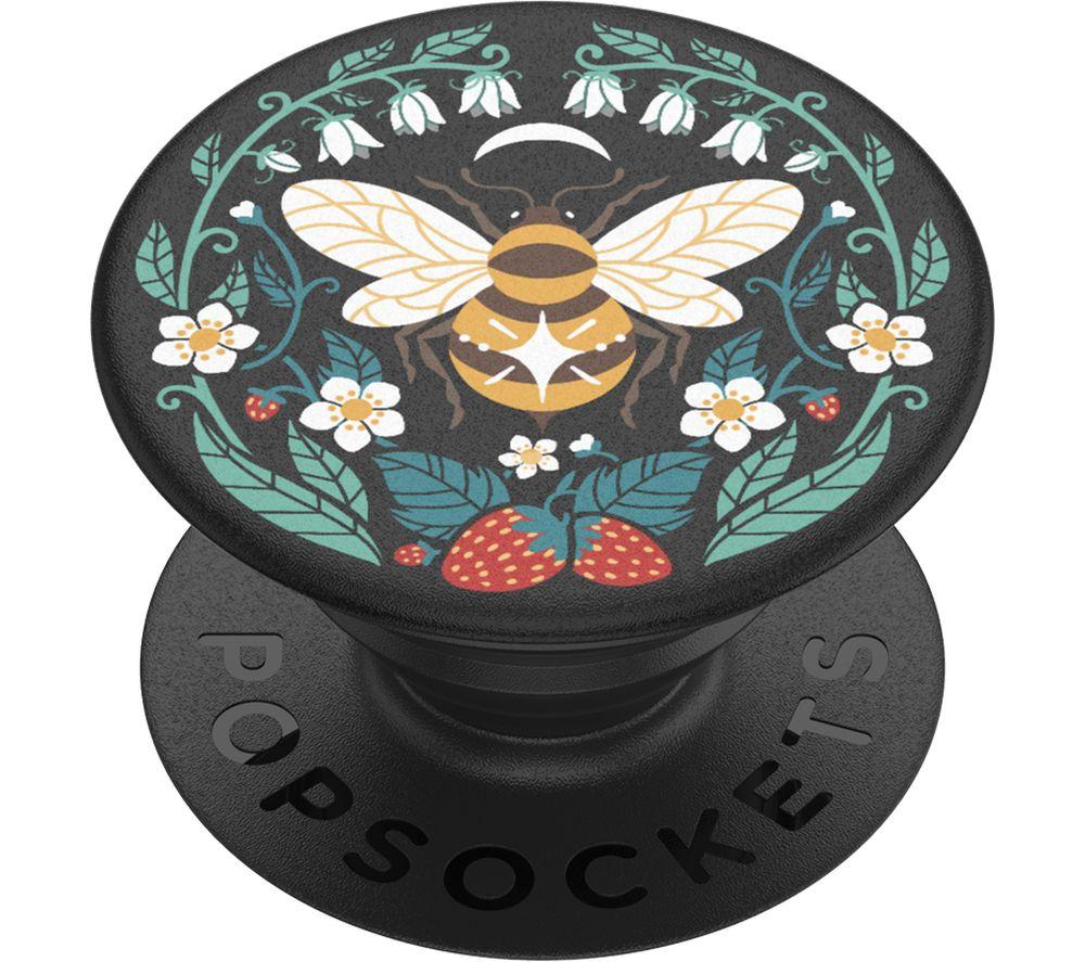 POPSOCKETS PopGrip Swappable Phone Grip - Bee Boho, Black,Patterned