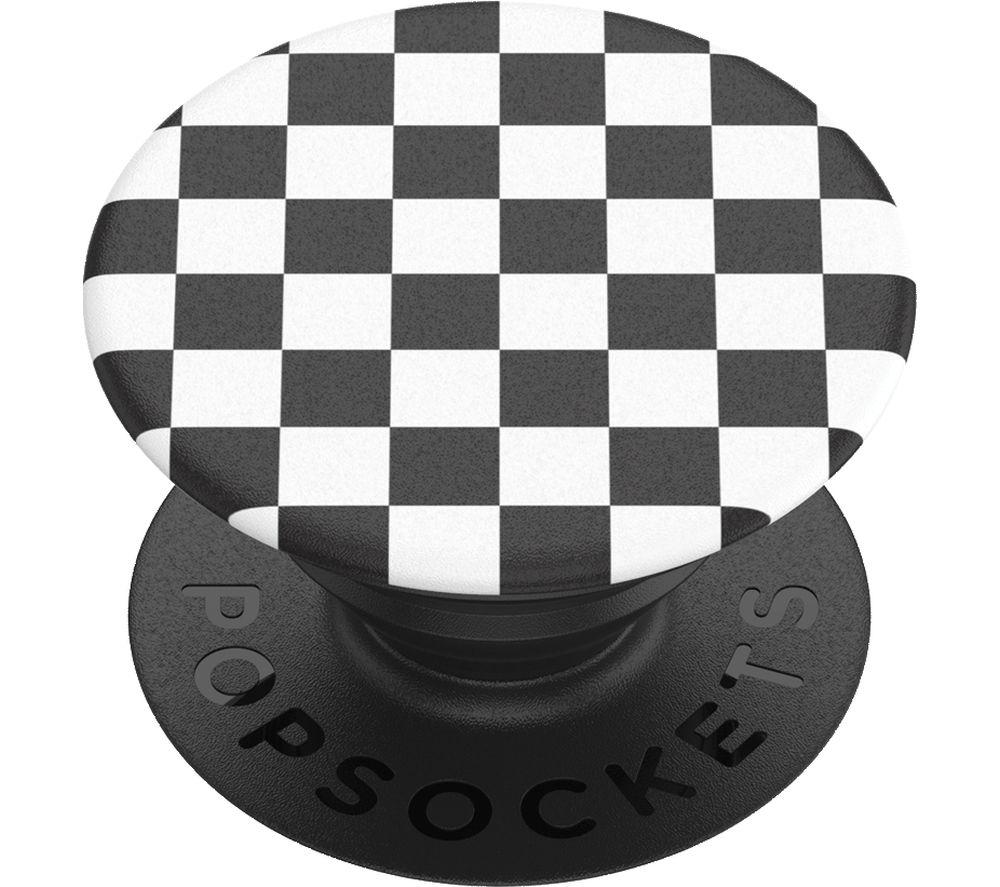 POPSOCKETS PopGrip Swappable Phone Grip - Checker Black, Black,White
