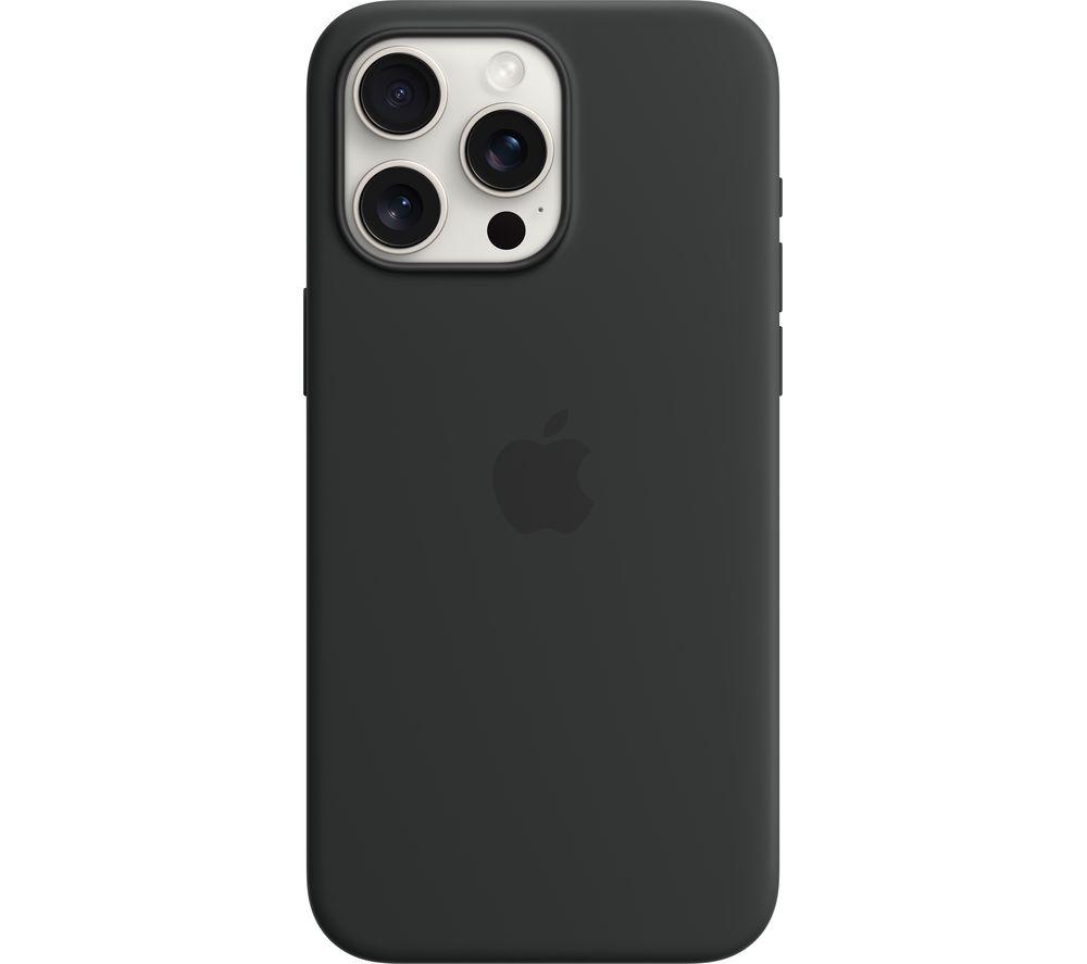 APPLE iPhone 15 Pro Max Silicone Case with MagSafe - Black, Black