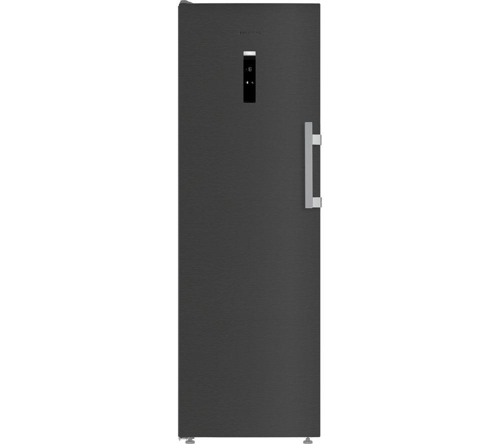 GRUNDIG GFNEP5686PZ Tall Freezer Black Steel