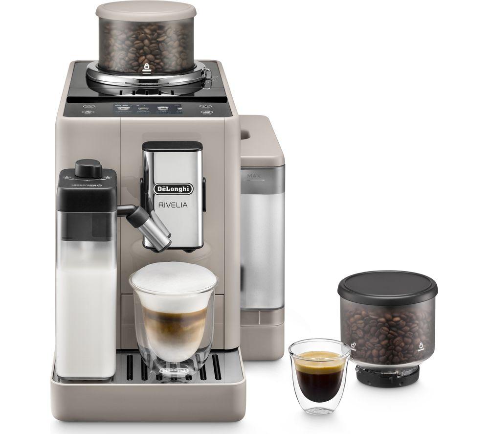 DELONGHI Rivelia EXAM440.55.BG Bean to Cup Coffee Machine - Beige, Brown,Cream