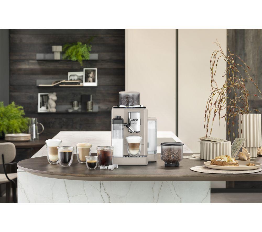 DELONGHI Rivelia EXAM440.55.BG Bean to Cup Coffee Machine - Beige image number 6 of 7