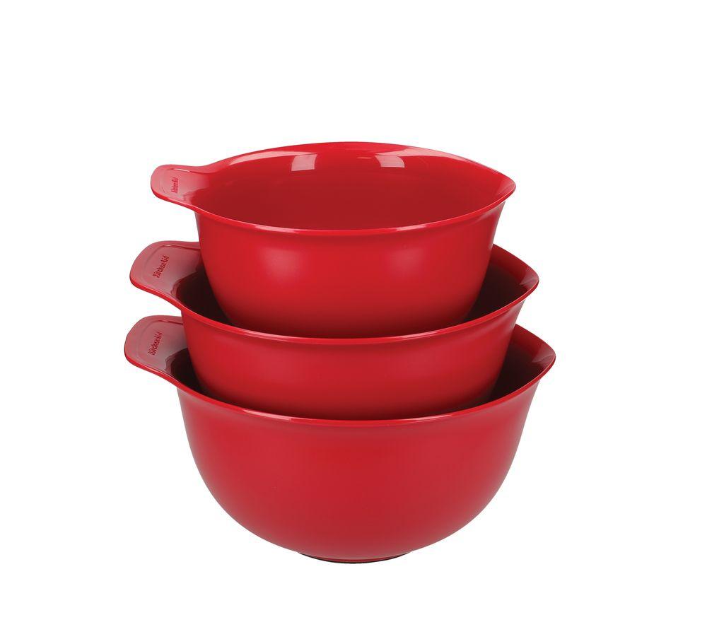 KITCHENAID 3piece Meal Prep Bowls Set with Lids Red
