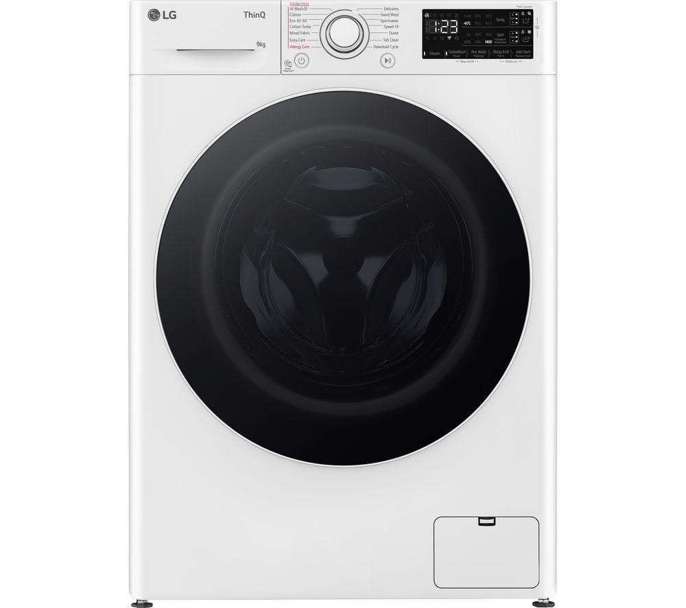 LG EZDispense with TurboWash F4Y509WWLA1 WiFi-enabled 9 kg 1400 Spin Washing Machine – White, White