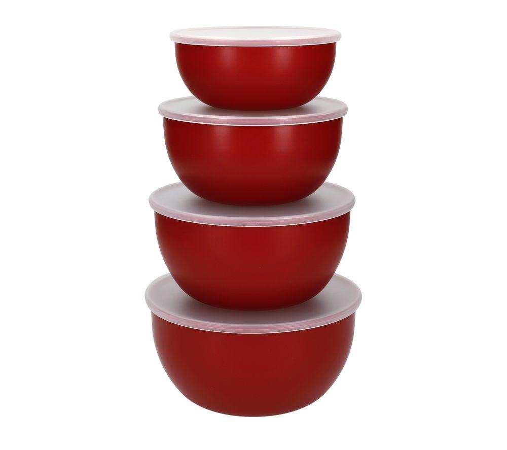 Kitchenaid 4-Piece Meal Prep Bowls Set With Lids - Red, Red