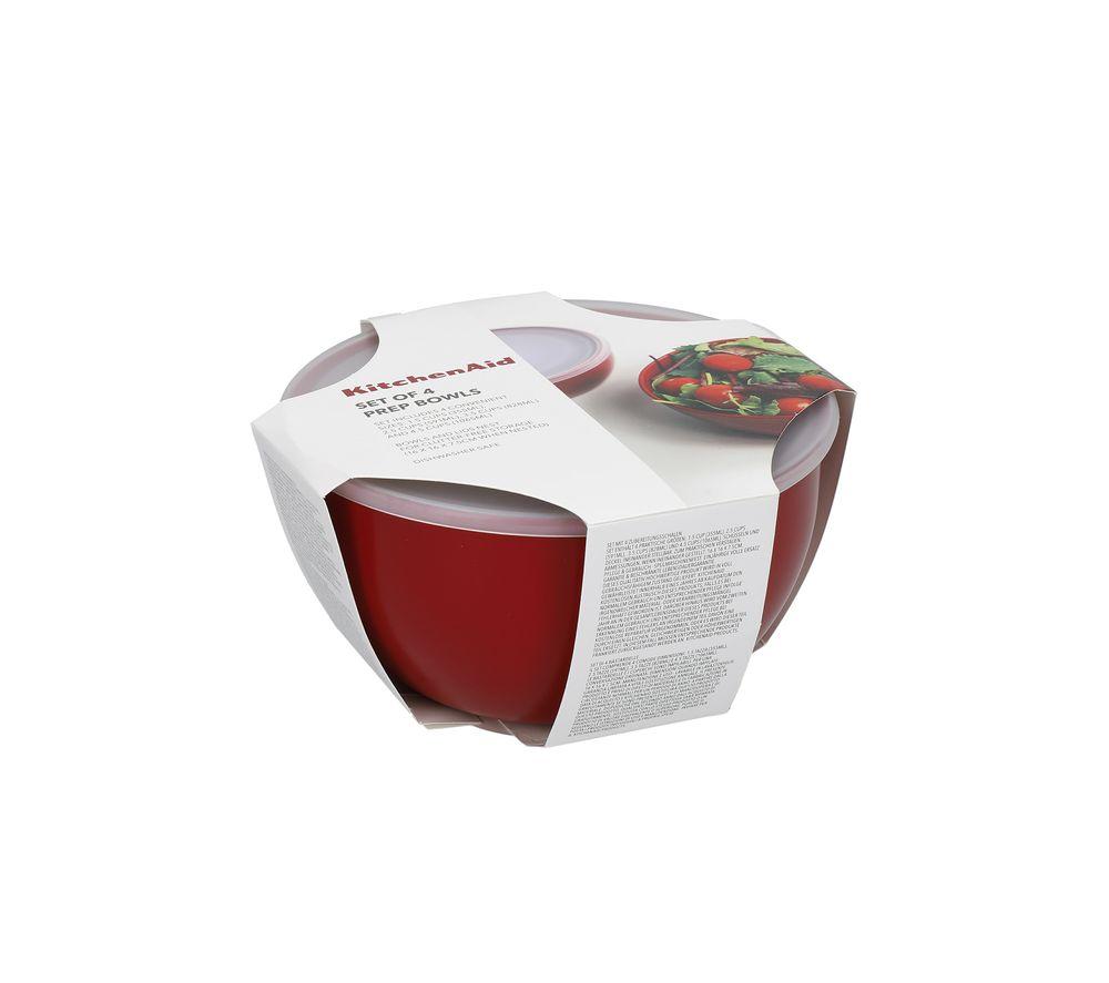 KITCHENAID 4-piece Meal Prep Bowls Set with Lids - Red image number 2 of 3