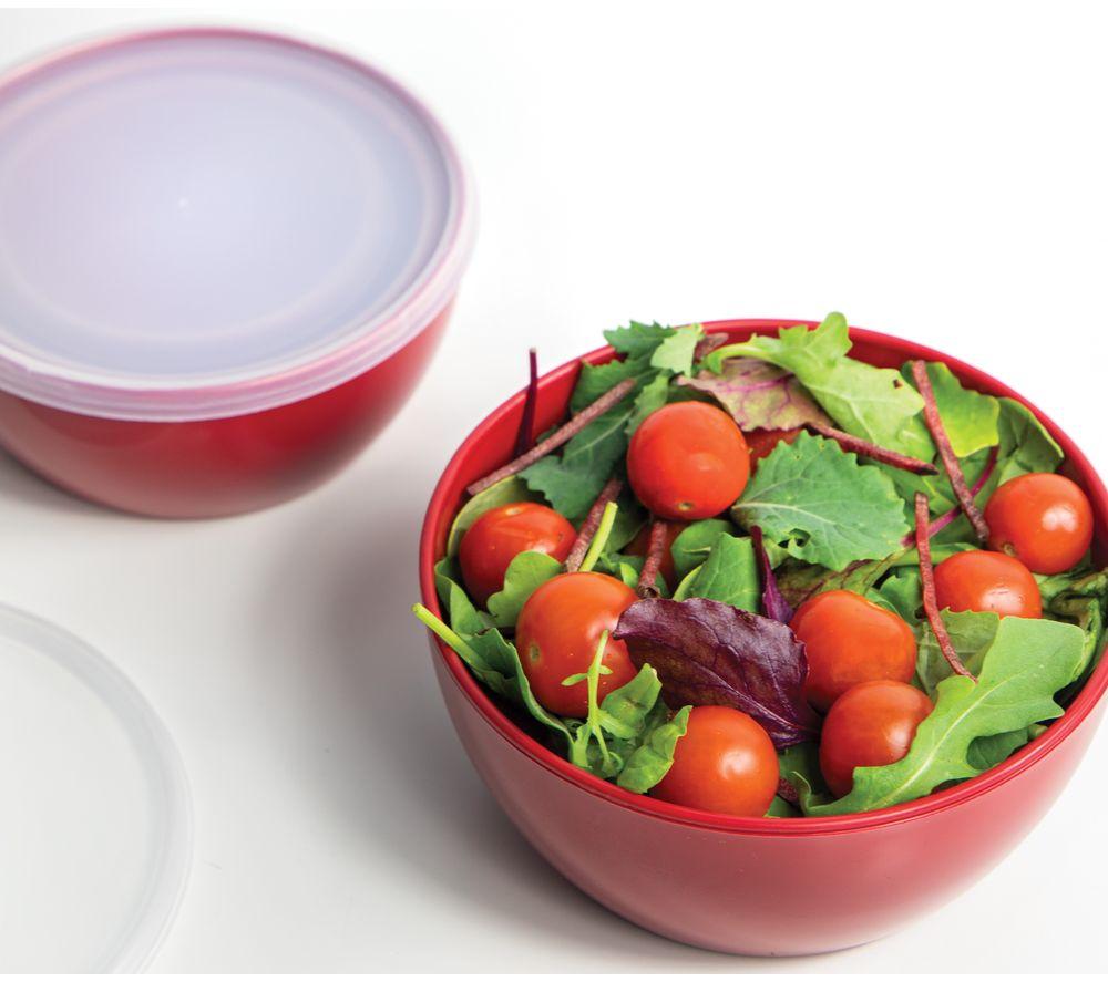 KITCHENAID 4-piece Meal Prep Bowls Set with Lids - Red image number 3 of 3