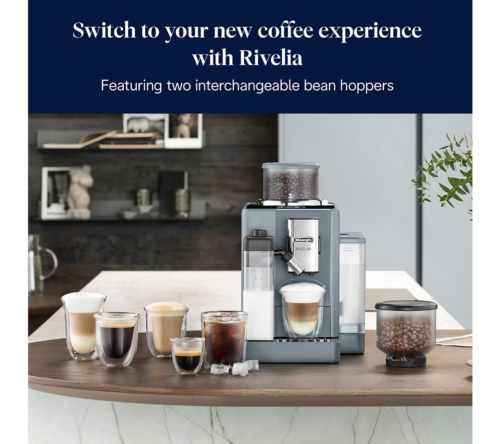 DELONGHI Rivelia EXAM440.55.G Bean to Cup Coffee Machine - Grey image number 7 of 7