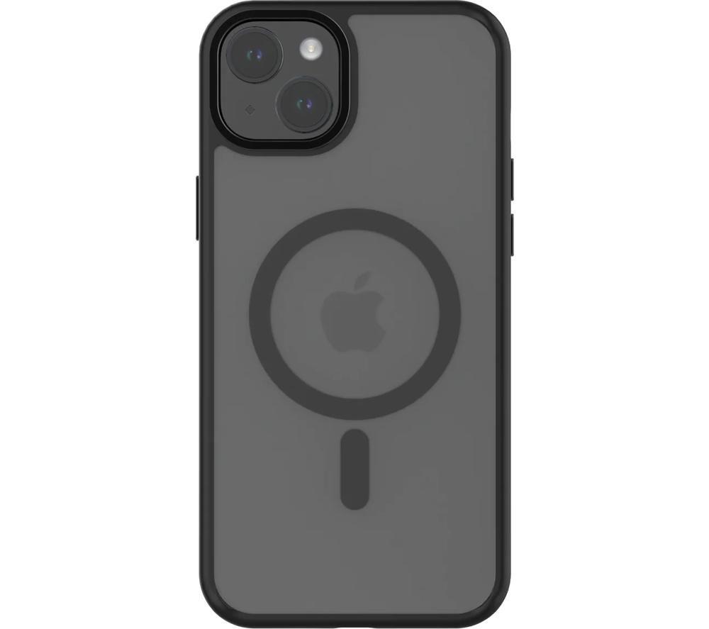 QDOS Hybrid Soft  Snap iPhone 15 Plus Case - Clear & Black, Black,Clear
