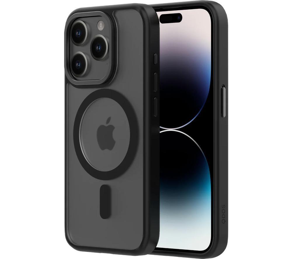 QDOS Hybrid Soft + Snap iPhone 15 Pro Case - Clear & Black image number 6 of 9