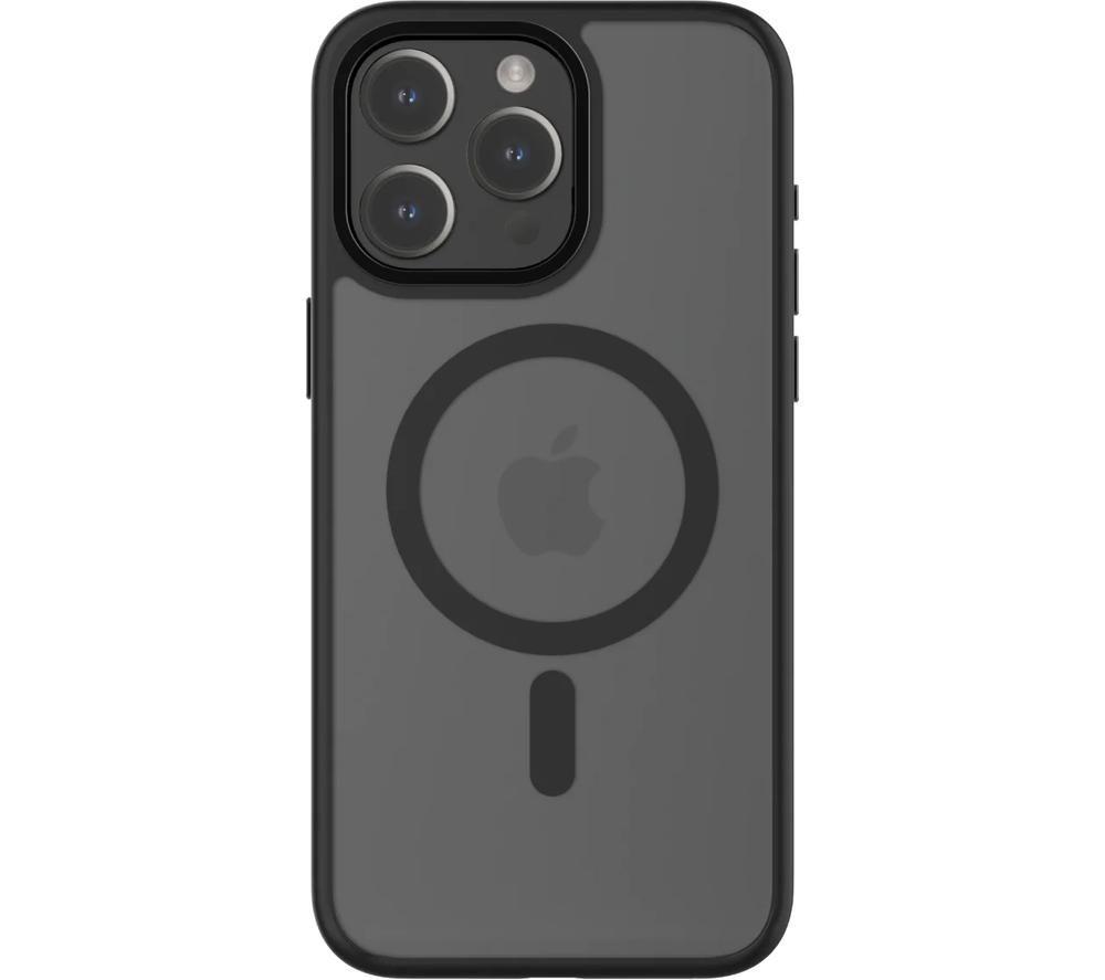 QDOS Hybrid Soft  Snap iPhone 15 Pro Max Case - Clear & Black, Black,Clear