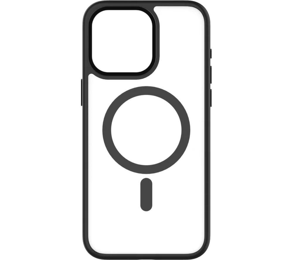 QDOS HYBRID SOFT + SNAP MagSafe iPhone 15 Pro Max Case - Clear & Black image number 5 of 9