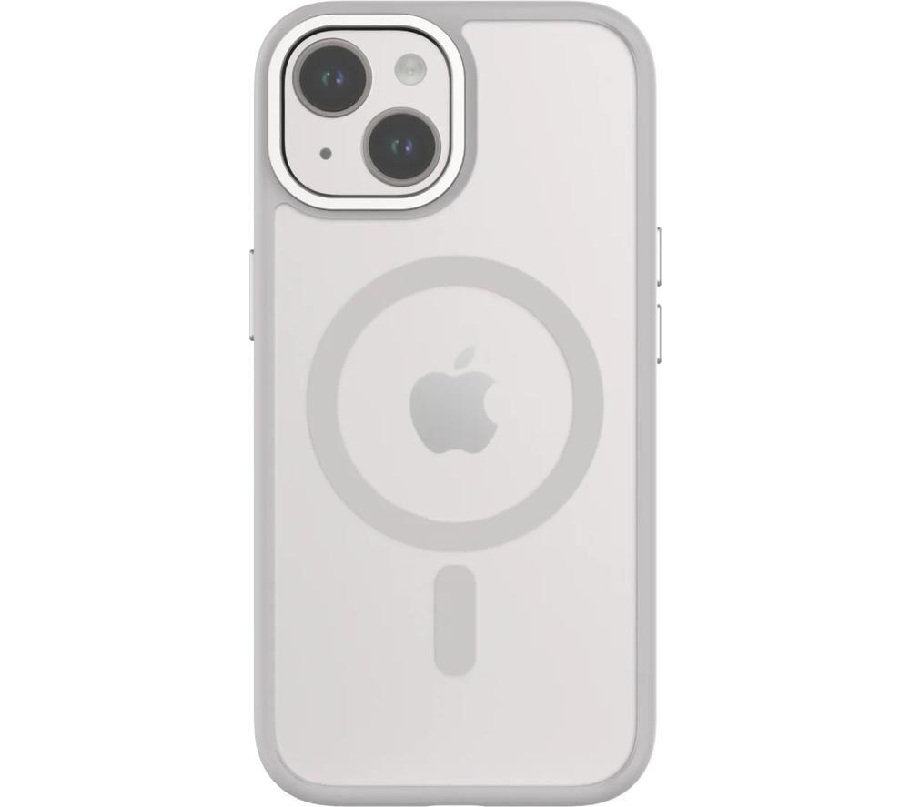 QDOS HYBRID SOFT  SNAP MagSafe iPhone 15 Case - Clear & Grey, Clear,Silver/Grey