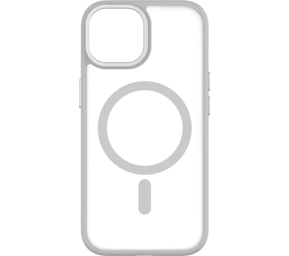 QDOS HYBRID SOFT + SNAP MagSafe iPhone 15 Case - Clear & Grey image number 5 of 9