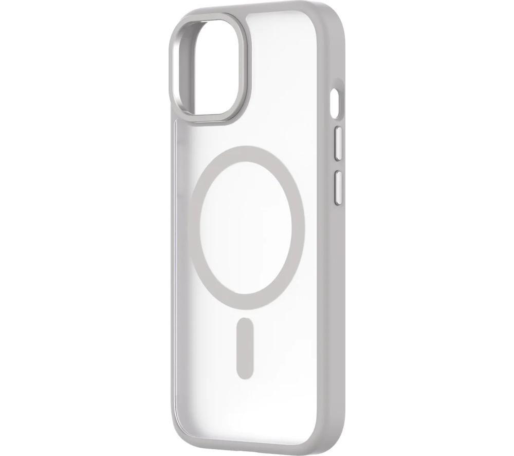 QDOS HYBRID SOFT + SNAP MagSafe iPhone 15 Case - Clear & Grey image number 6 of 9