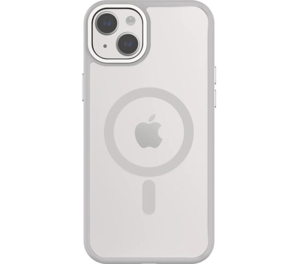 QDOS Hybrid Soft  Snap iPhone 15 Plus Case - Clear & Grey, Clear,Silver/Grey