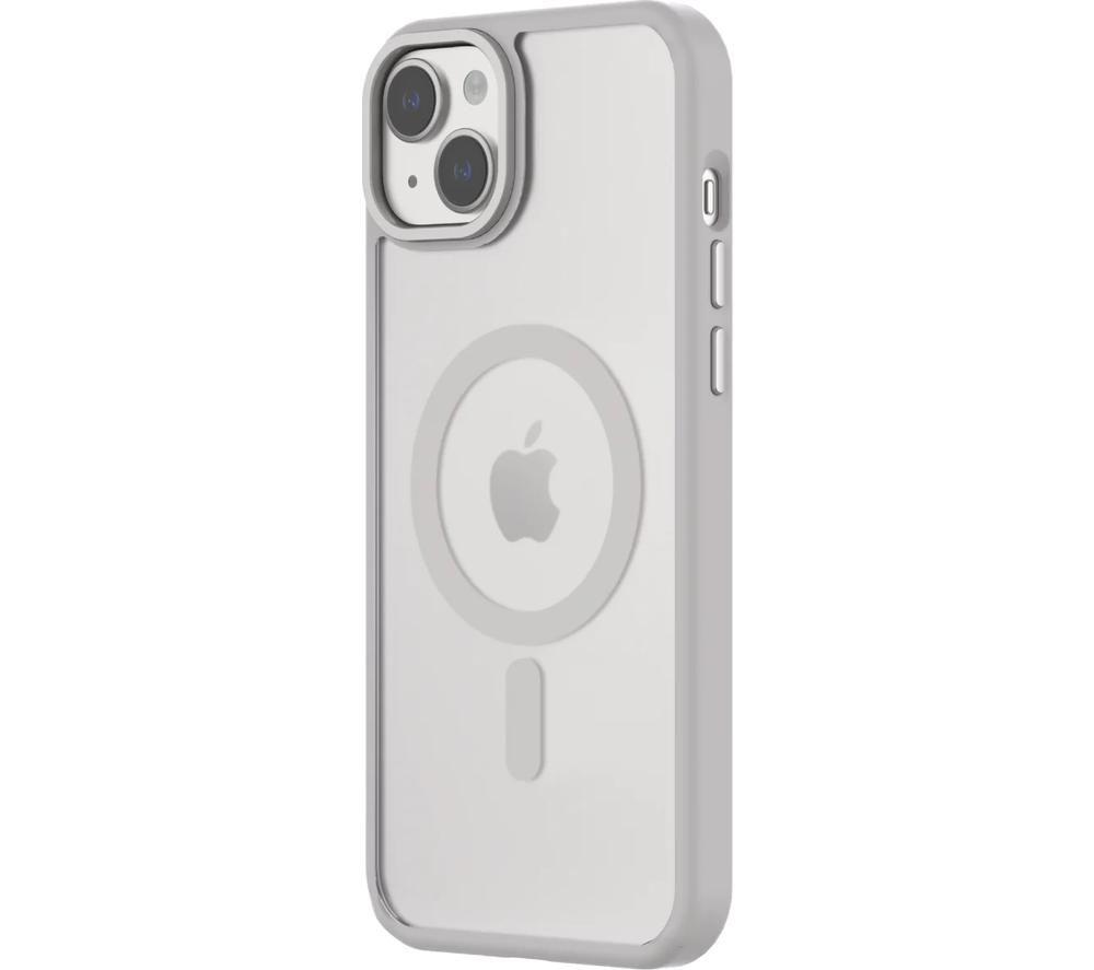 QDOS HYBRID SOFT + SNAP MagSafe iPhone 15 Plus Case - Clear & Grey image number 2 of 7