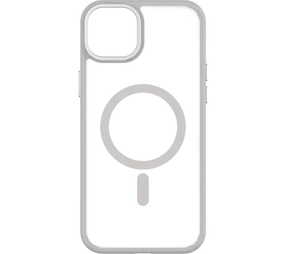 QDOS HYBRID SOFT + SNAP MagSafe iPhone 15 Plus Case - Clear & Grey image number 5 of 7