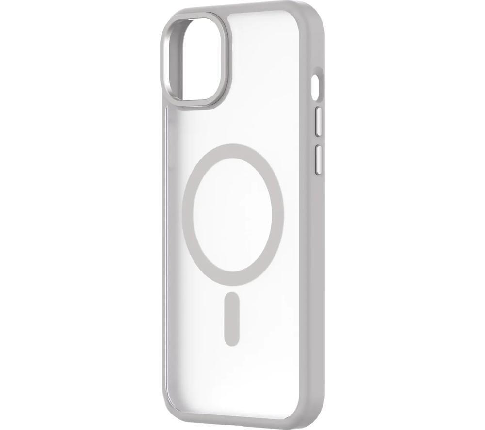 QDOS HYBRID SOFT + SNAP MagSafe iPhone 15 Plus Case - Clear & Grey image number 6 of 7