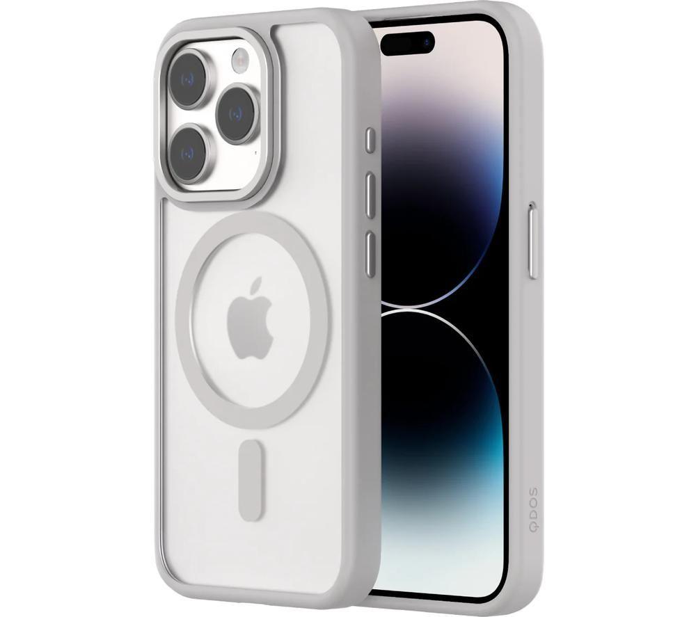 QDOS HYBRID SOFT + SNAP MagSafe iPhone 15 Pro Case - Clear & Natural Titanium image number 4 of 8
