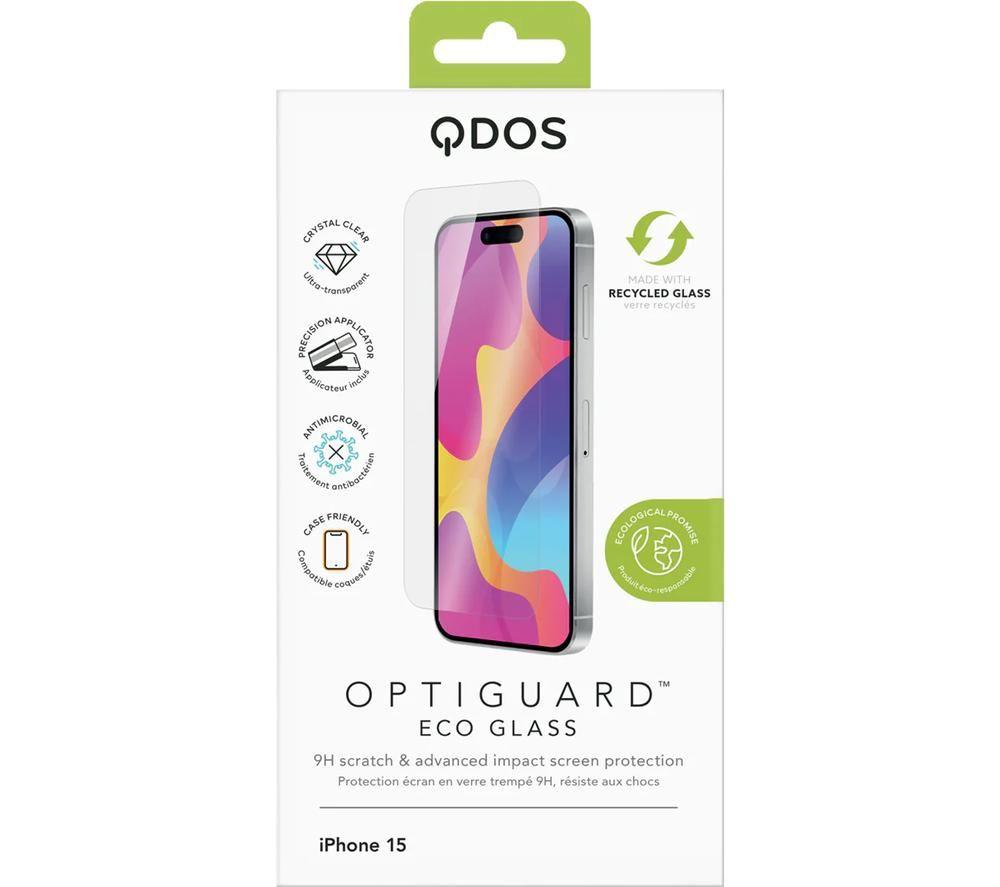 QDOS OptiGuard Eco Glass iPhone 15 Screen Protector image number 6 of 7