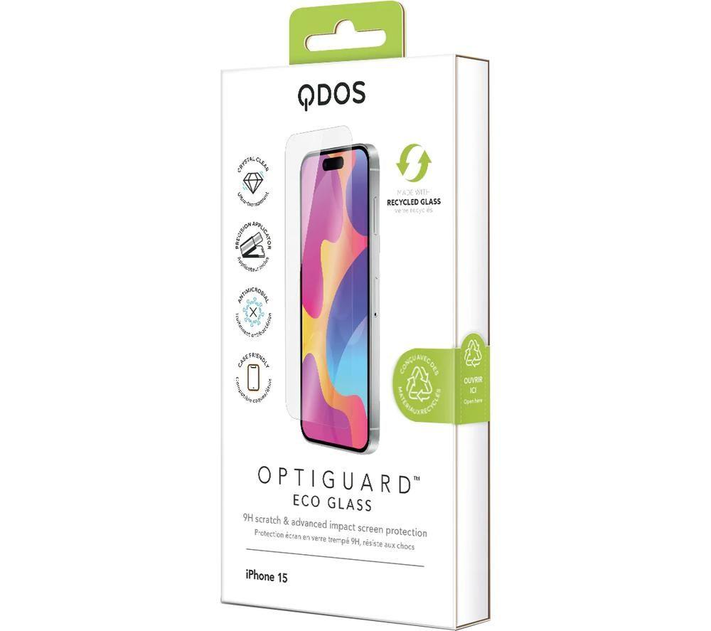 QDOS OptiGuard Eco Glass iPhone 15 Screen Protector image number 7 of 7