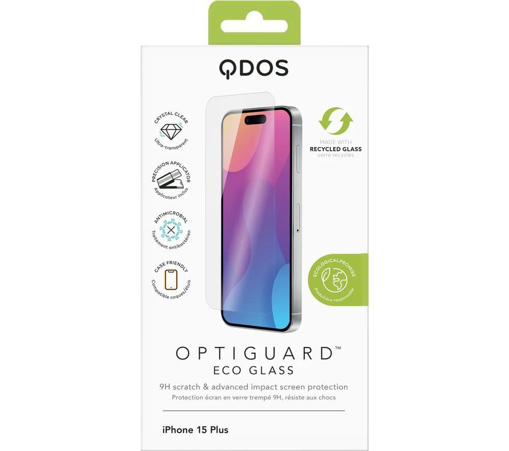 QDOS OptiGuard Eco Glass iPhone 15 Plus Screen Protector image number 6 of 7