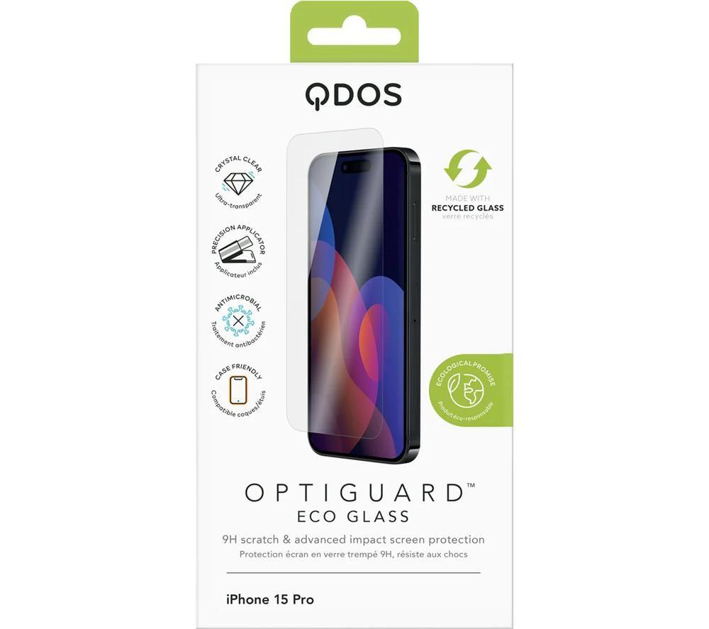 QDOS OptiGuard Eco Glass iPhone 15 Pro Screen Protector image number 6 of 7