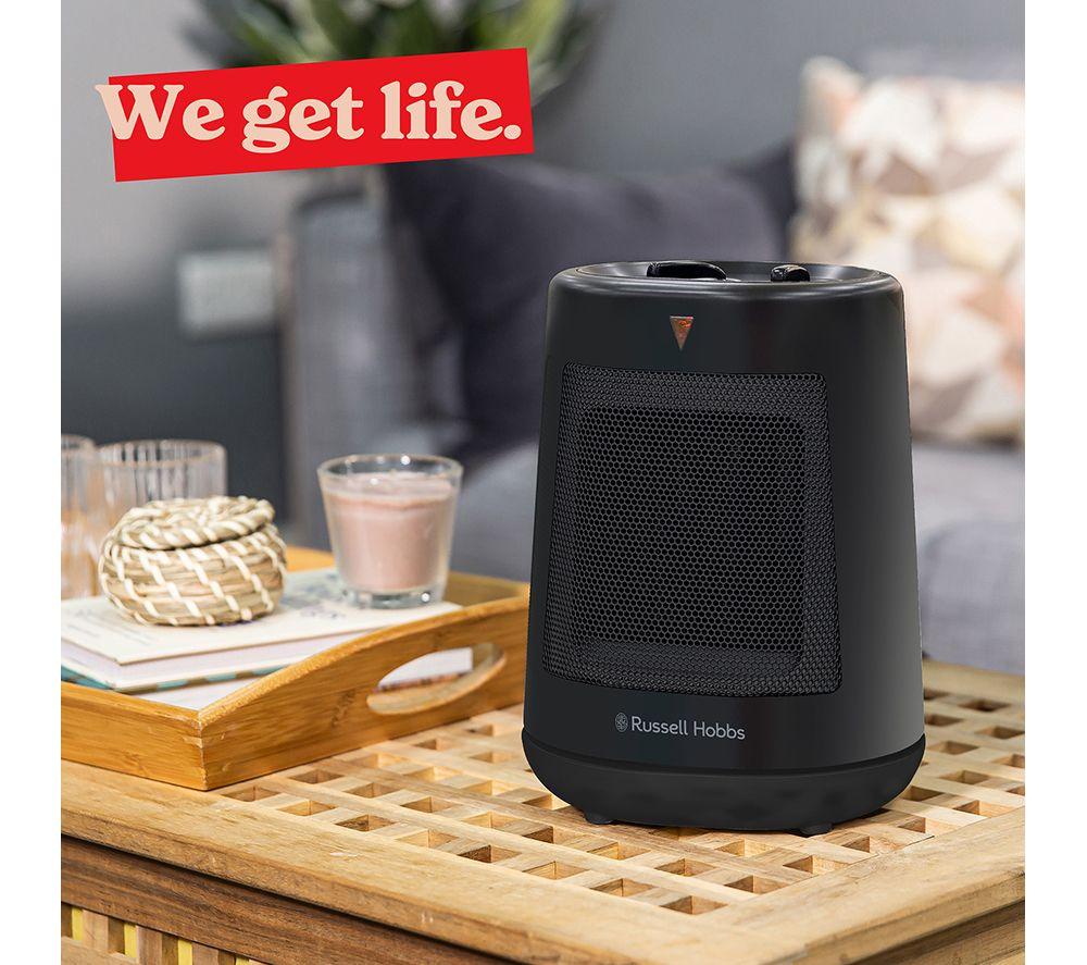 RUSSELL HOBBS RHFH1008B Portable Hot & Cool Ceramic Fan Heater - Black image number 4 of 12