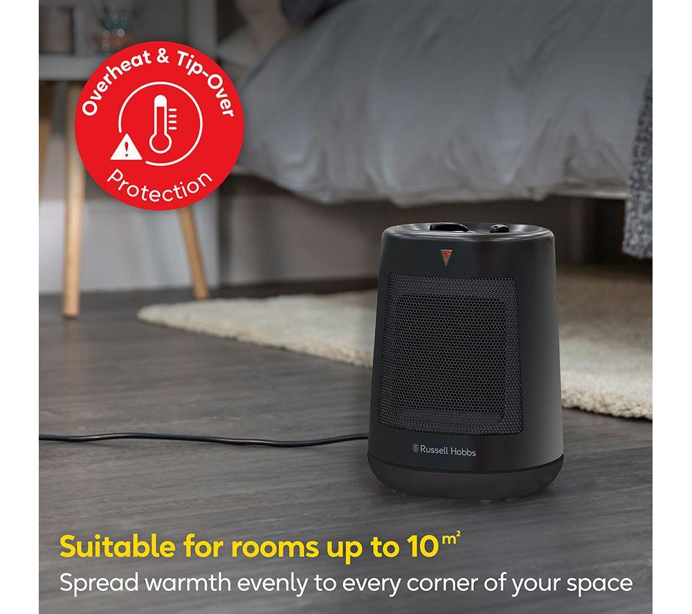 RUSSELL HOBBS RHFH1008B Portable Hot & Cool Ceramic Fan Heater - Black image number 5 of 12