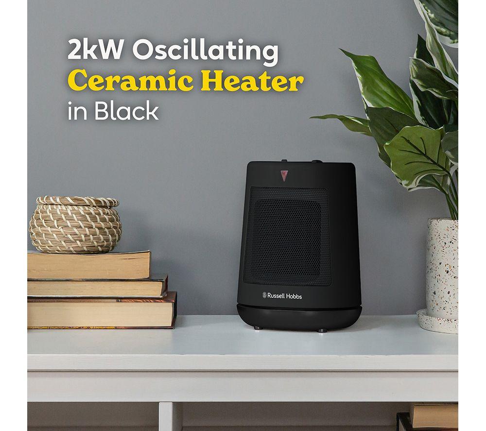 RUSSELL HOBBS RHFH1008B Portable Hot & Cool Ceramic Fan Heater - Black image number 8 of 12