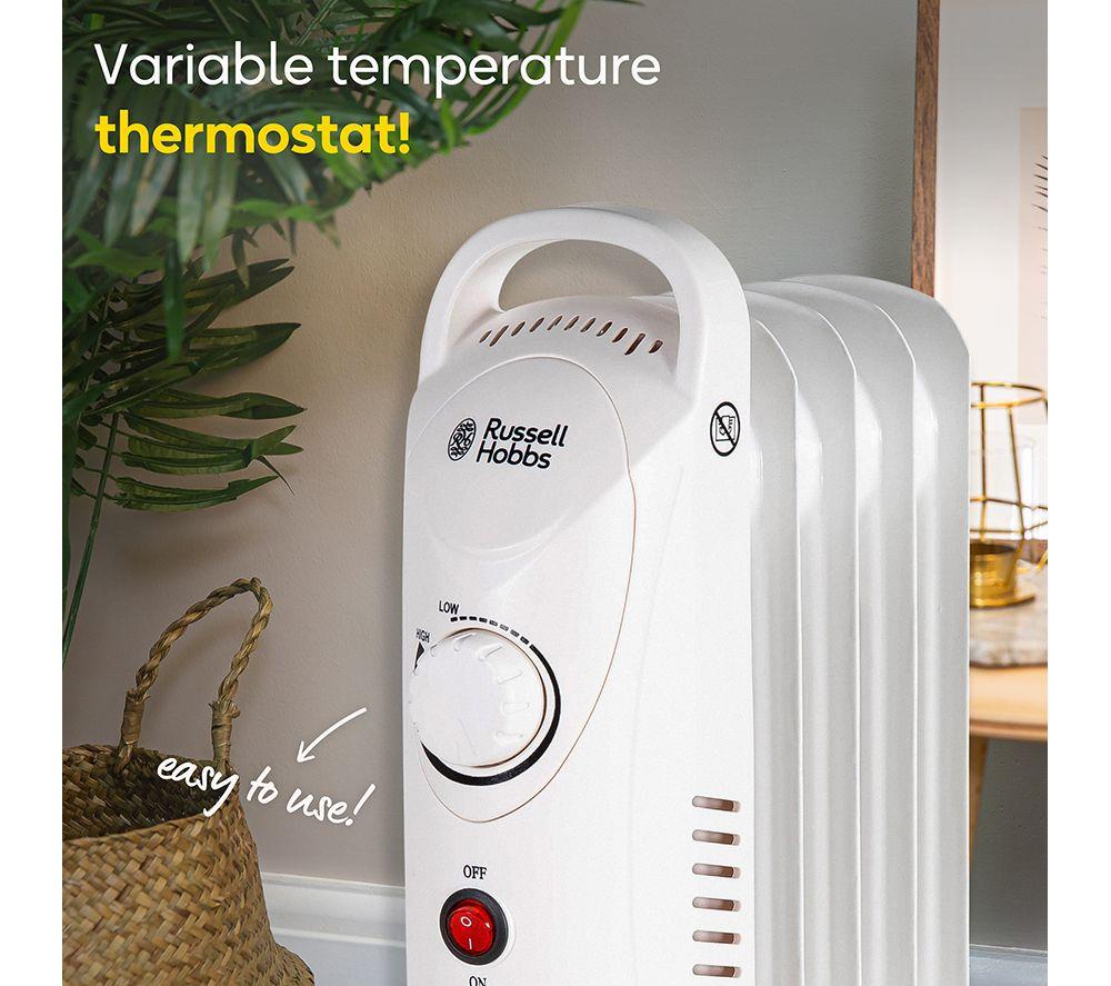 RUSSELL HOBBS RHOFR3001W Portable Oil-Filled Radiator - White image number 9 of 12