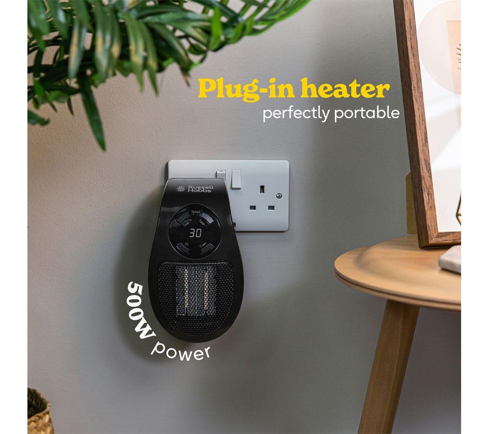 RUSSELL HOBBS RHPH2001B Portable Ceramic Plug Fan Heater - Black image number 3 of 7