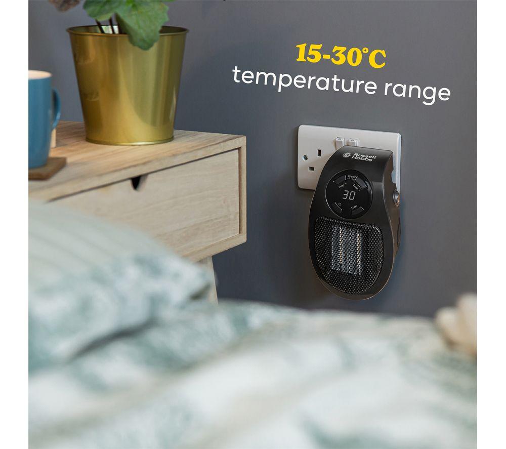 RUSSELL HOBBS RHPH2001B Portable Ceramic Plug Fan Heater - Black image number 6 of 7