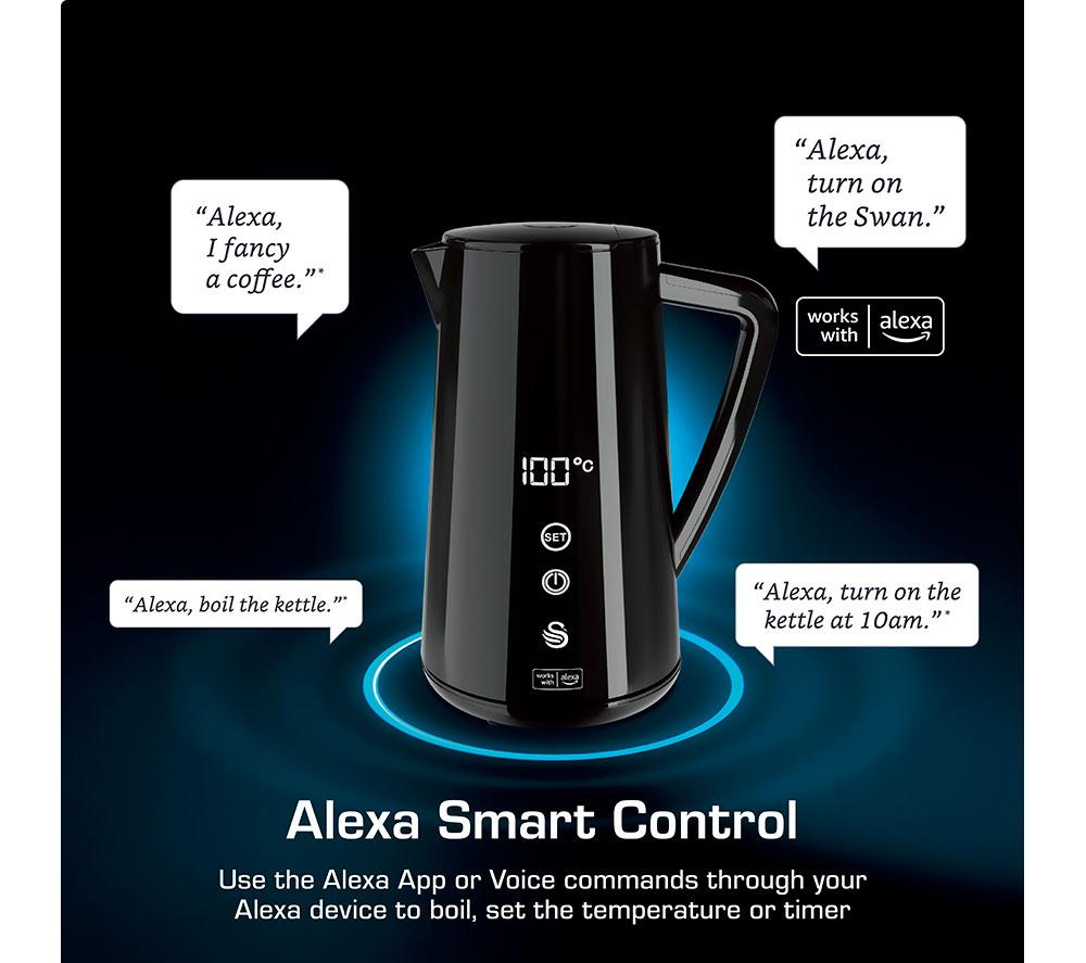 SWAN SK14650BLKN Smart Jug Kettle - Black image number 3 of 17