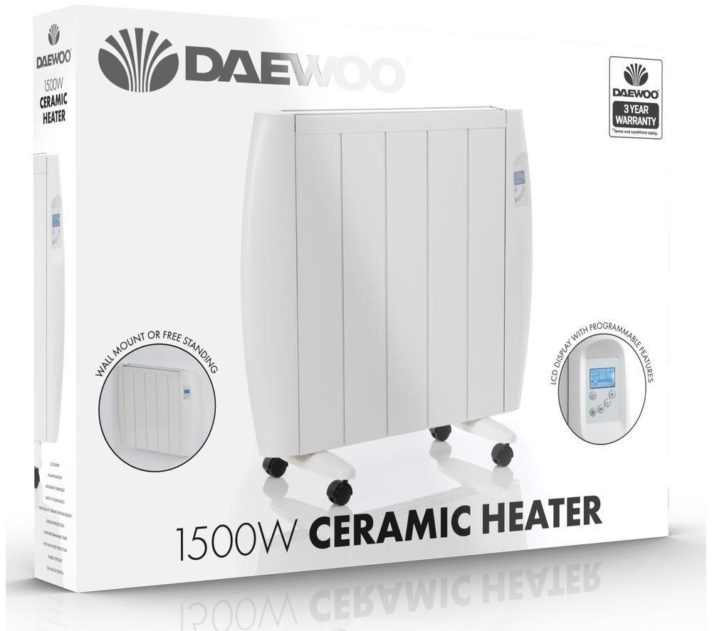 DAEWOO HEA1899GE Portable Oil-Filled Radiator - White image number 7 of 7