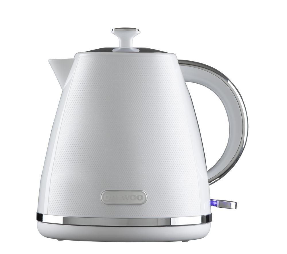 DAEWOO Stirling SDA2623GE Pyramid Kettle - White, White