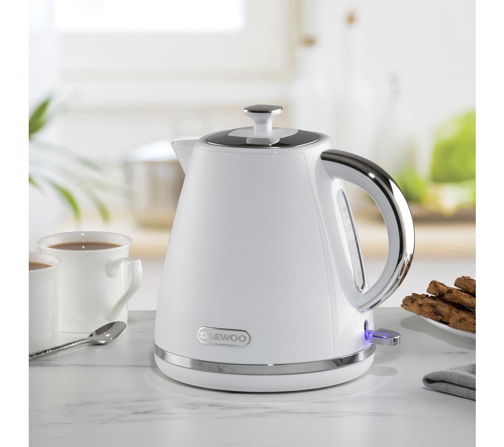 DAEWOO Stirling SDA2623GE Pyramid Kettle - White image number 2 of 2