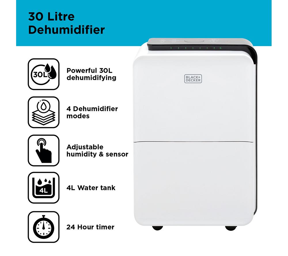 BLACK + DECKER BXEH60008GB Dehumidifier - White image number 2 of 10