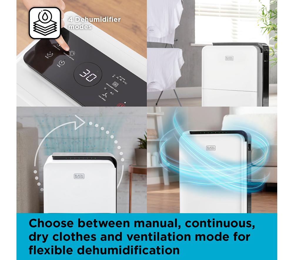 BLACK + DECKER BXEH60008GB Dehumidifier - White image number 4 of 10