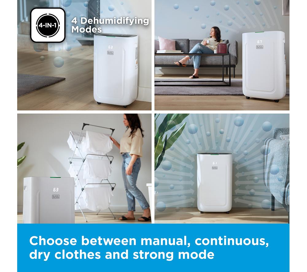 BLACK + DECKER BXEH60014GB Dehumidifier - White image number 5 of 13
